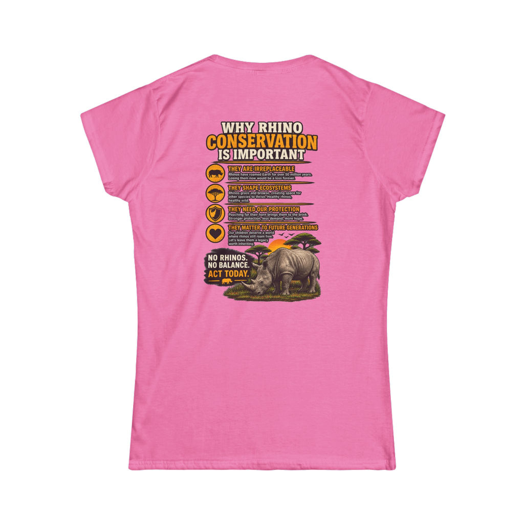 Let the Rhino Be Horny – Women's Softstyle Tee