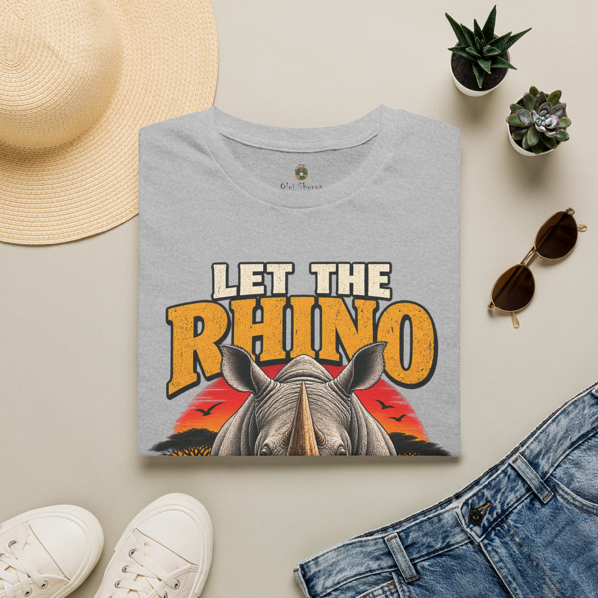 Let The Rhino Be Horny T-Shirt — Vintage Rhino Graphic Tee