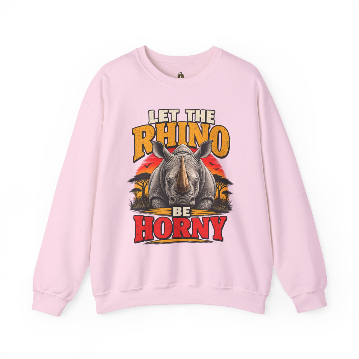 Let the Rhino Be Horny – Unisex Heavy Blend Crewneck Sweatshirt