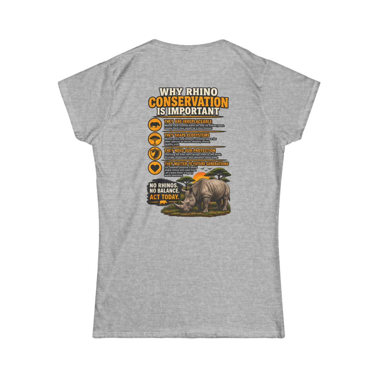 Let the Rhino Be Horny – Women's Softstyle Tee