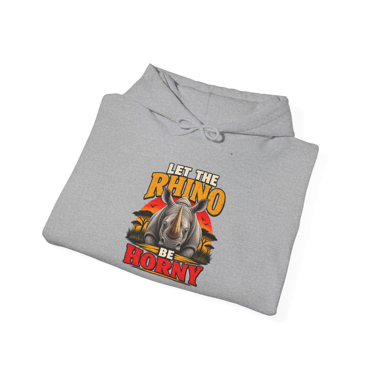 Let the Rhino Be Horny – Unisex Heavy Blend Hoodie