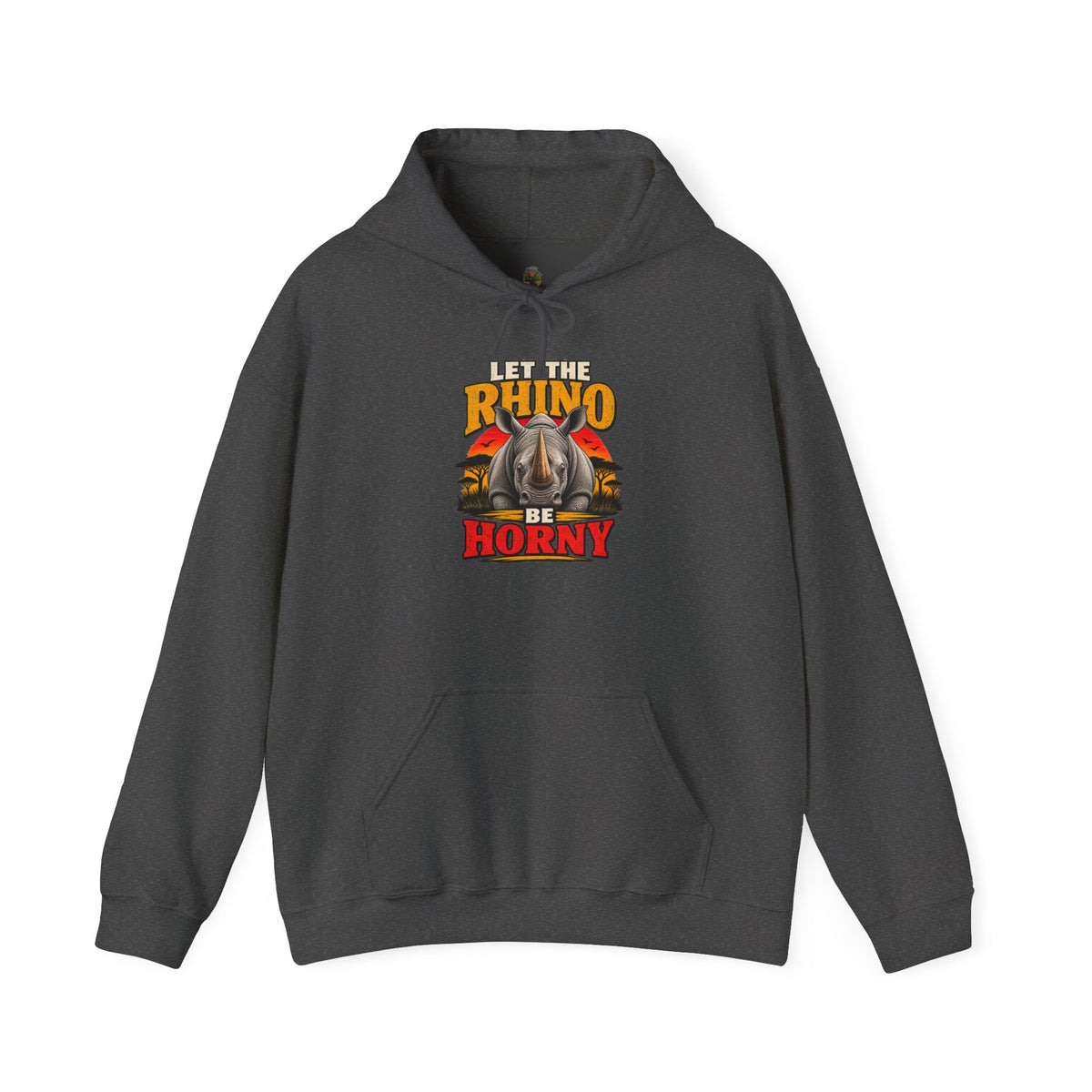 Let the Rhino Be Horny – Unisex Heavy Blend Hoodie