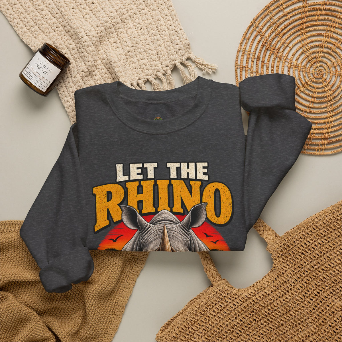 Let the Rhino Be Horny – Unisex Heavy Blend Crewneck Sweatshirt