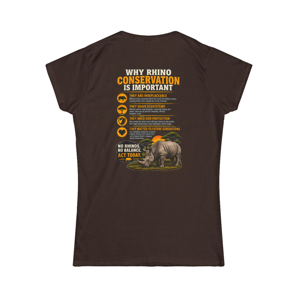 Let the Rhino Be Horny – Women's Softstyle Tee