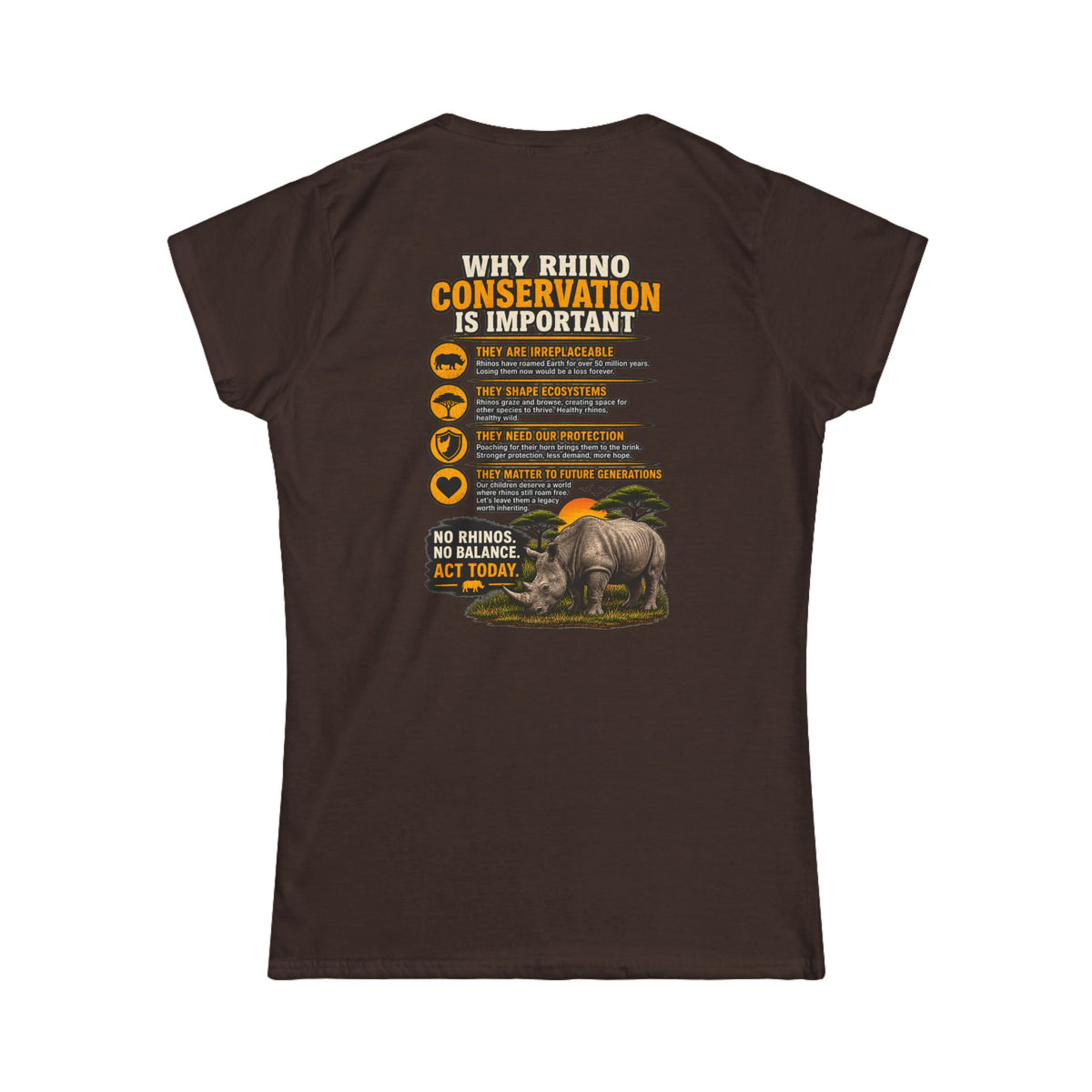 Let the Rhino Be Horny – Women's Softstyle Tee