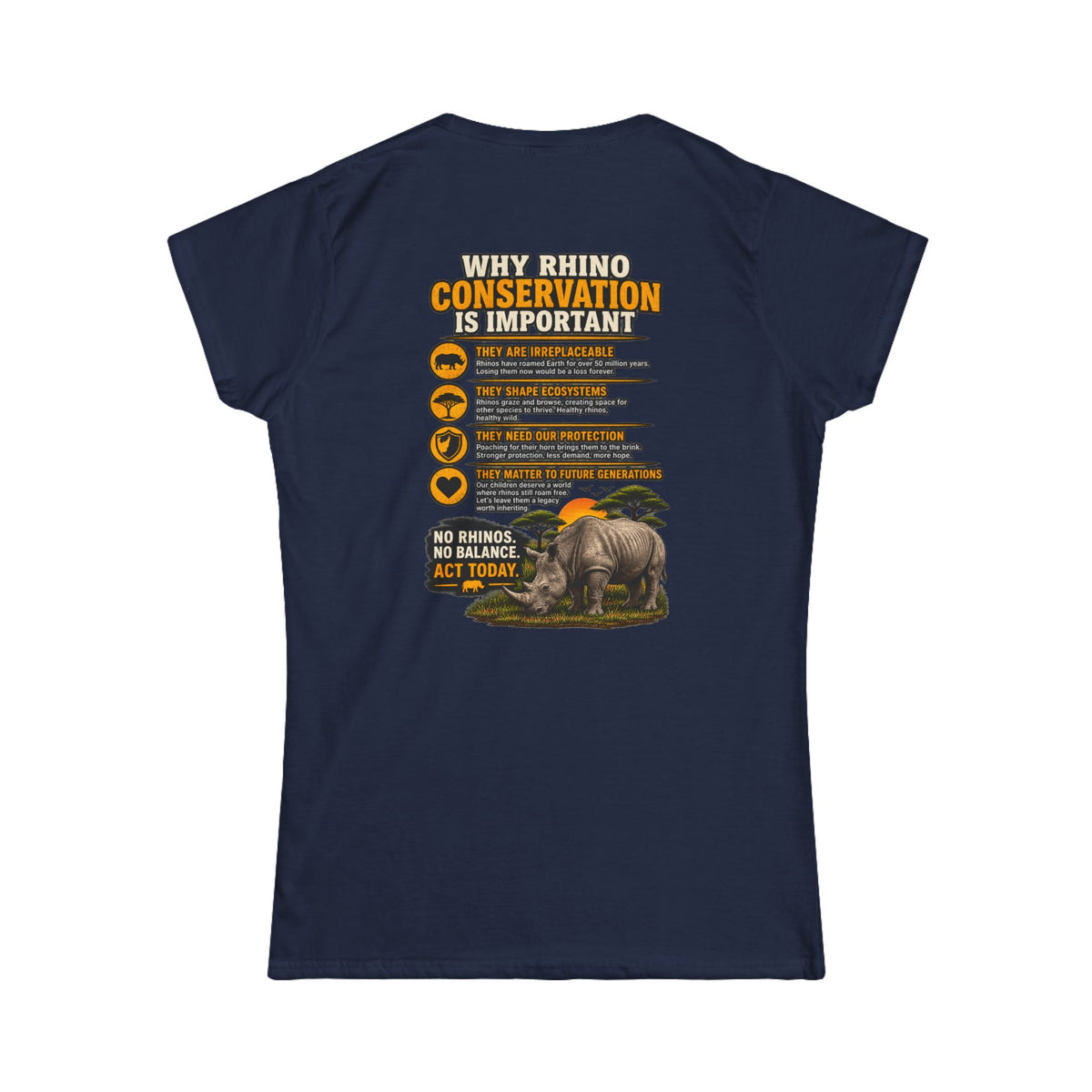 Let the Rhino Be Horny – Women's Softstyle Tee
