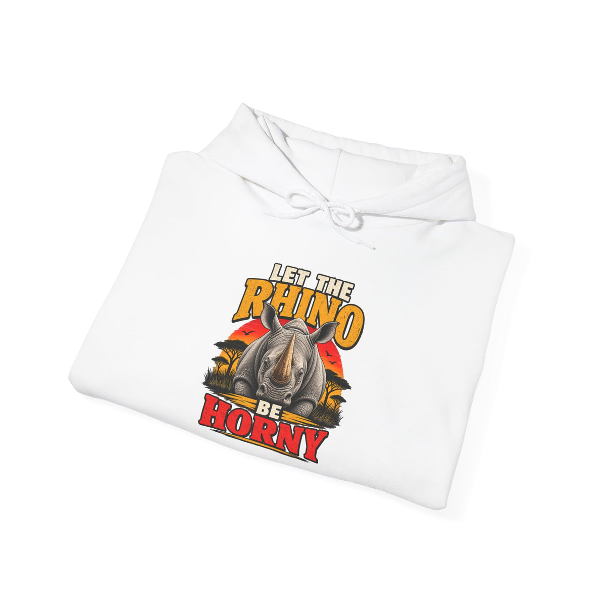 Let the Rhino Be Horny – Unisex Heavy Blend Hoodie