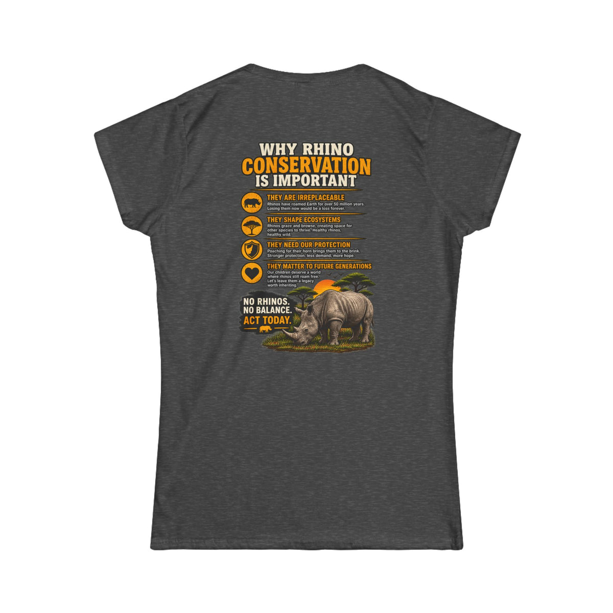 Let the Rhino Be Horny – Women's Softstyle Tee