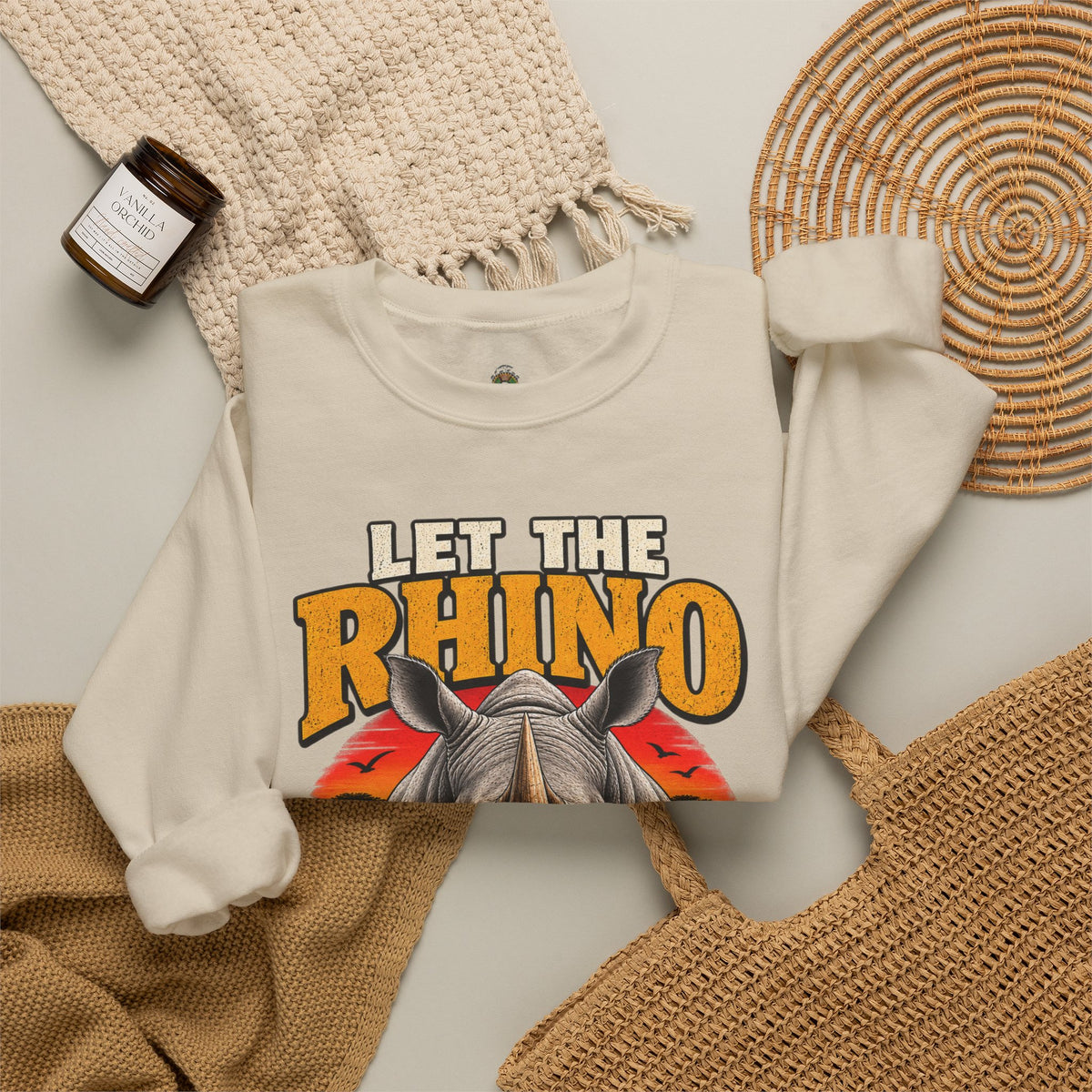 Let the Rhino Be Horny – Unisex Heavy Blend Crewneck Sweatshirt