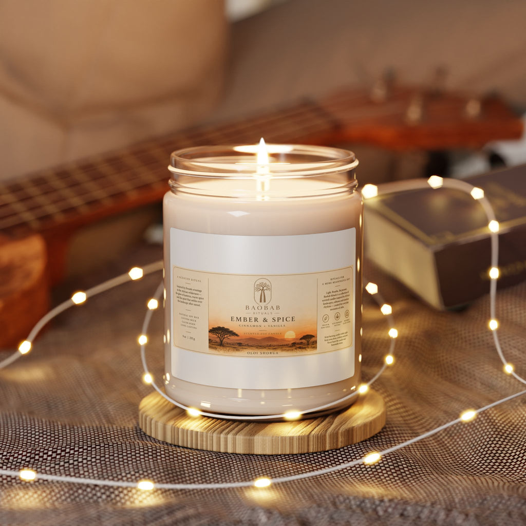 Baobab Rituals Ember & Spice Soy Candle – Cinnamon Vanilla
