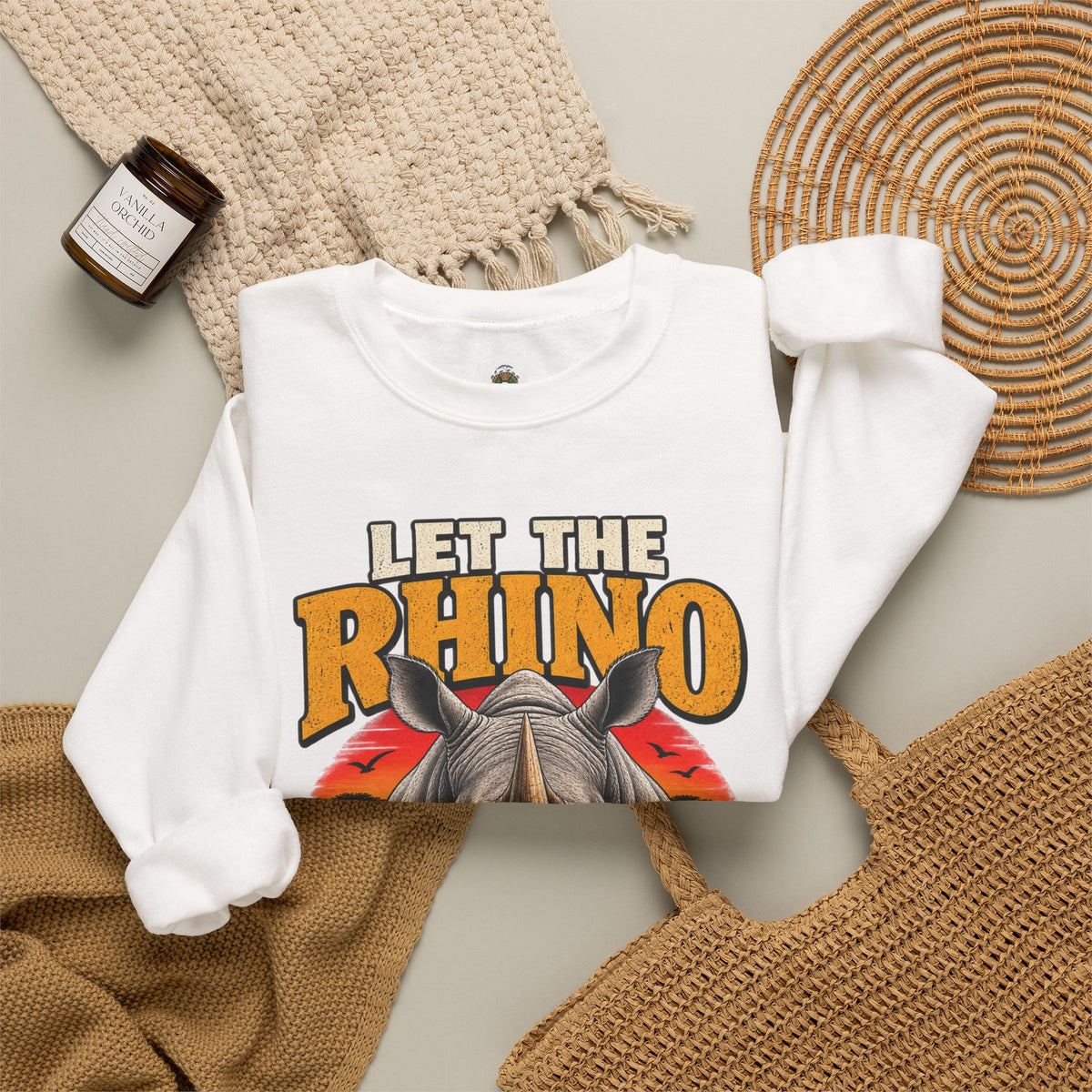 Let the Rhino Be Horny – Unisex Heavy Blend Crewneck Sweatshirt