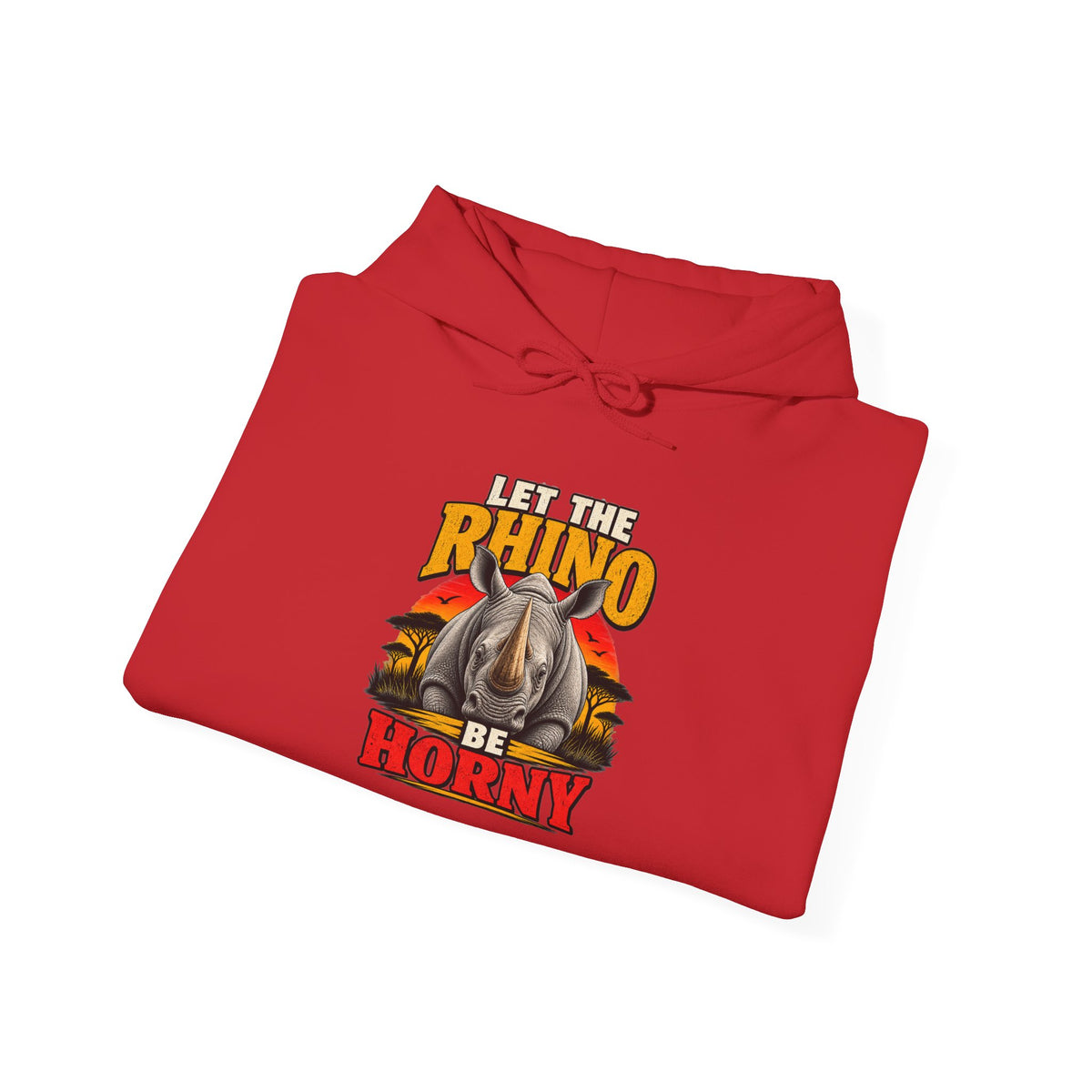 Let the Rhino Be Horny – Unisex Heavy Blend Hoodie