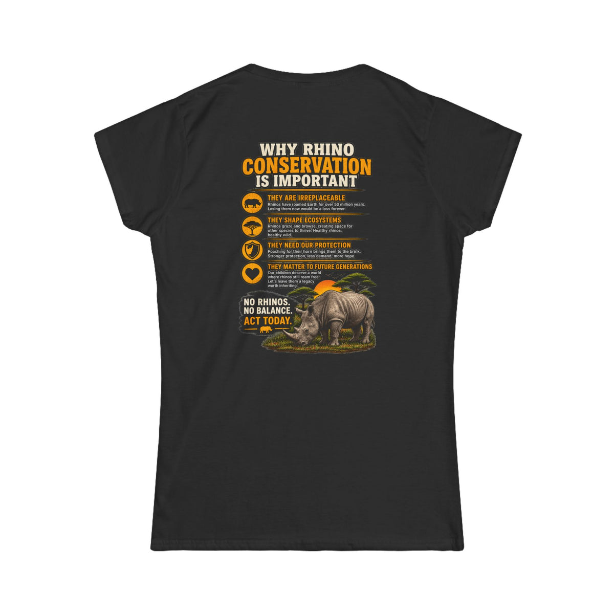 Let the Rhino Be Horny – Women's Softstyle Tee