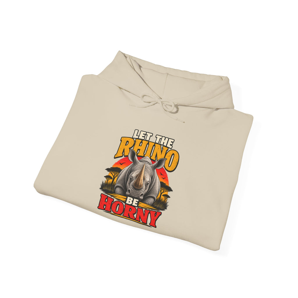 Let the Rhino Be Horny – Unisex Heavy Blend Hoodie