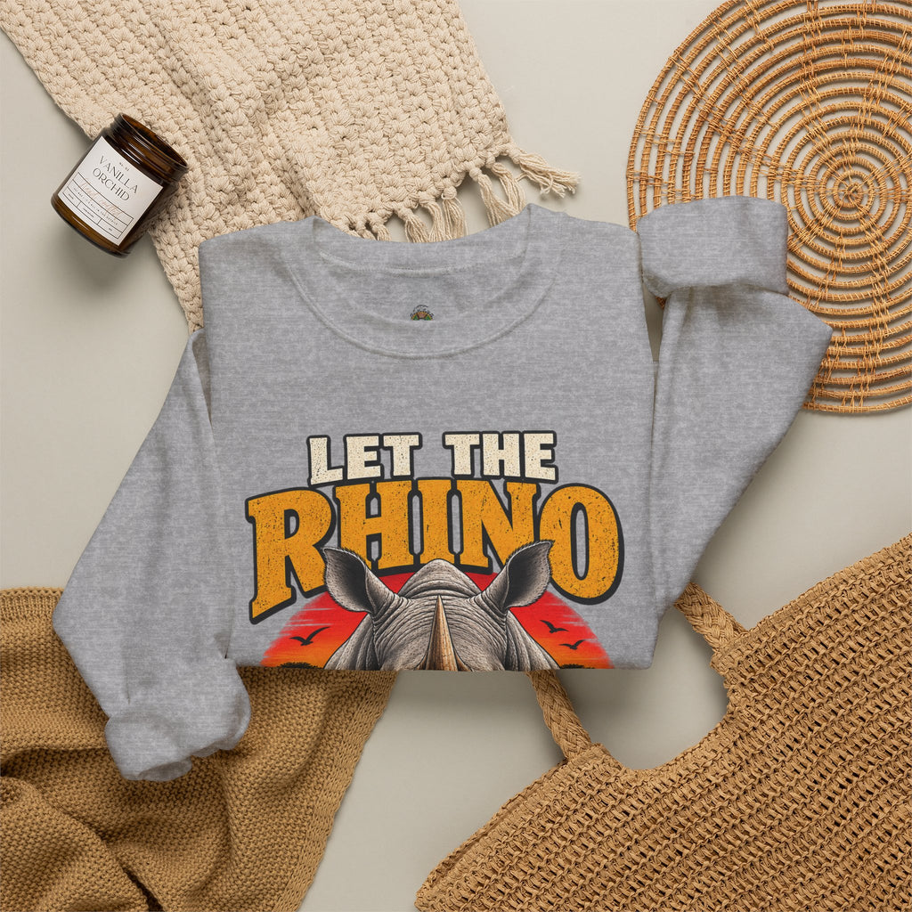 Let the Rhino Be Horny – Unisex Heavy Blend Crewneck Sweatshirt