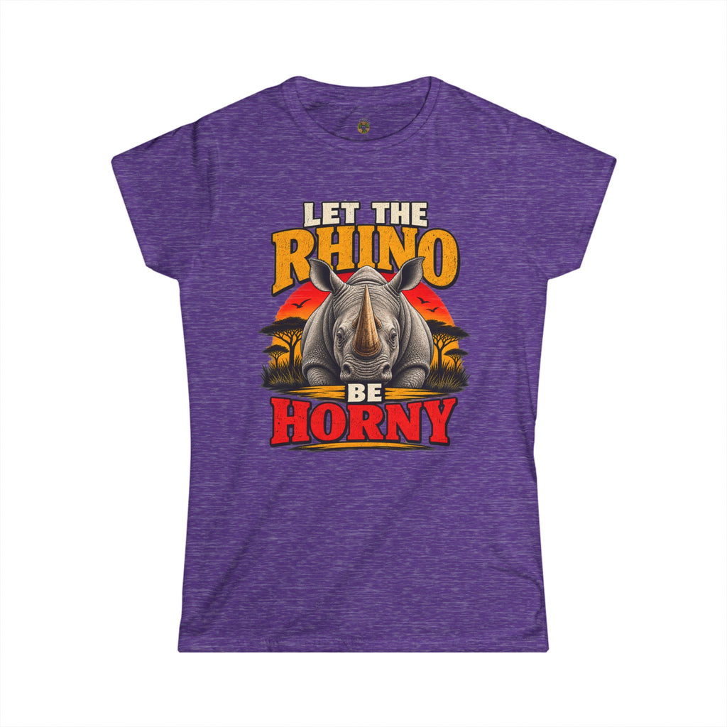 Let the Rhino Be Horny – Women's Softstyle Tee