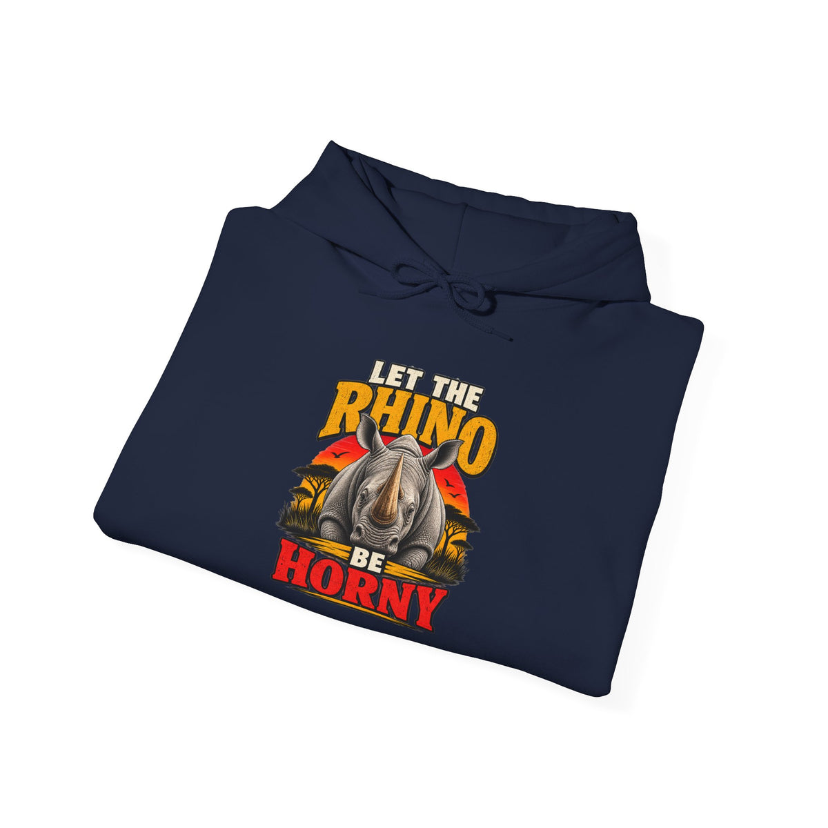 Let the Rhino Be Horny – Unisex Heavy Blend Hoodie