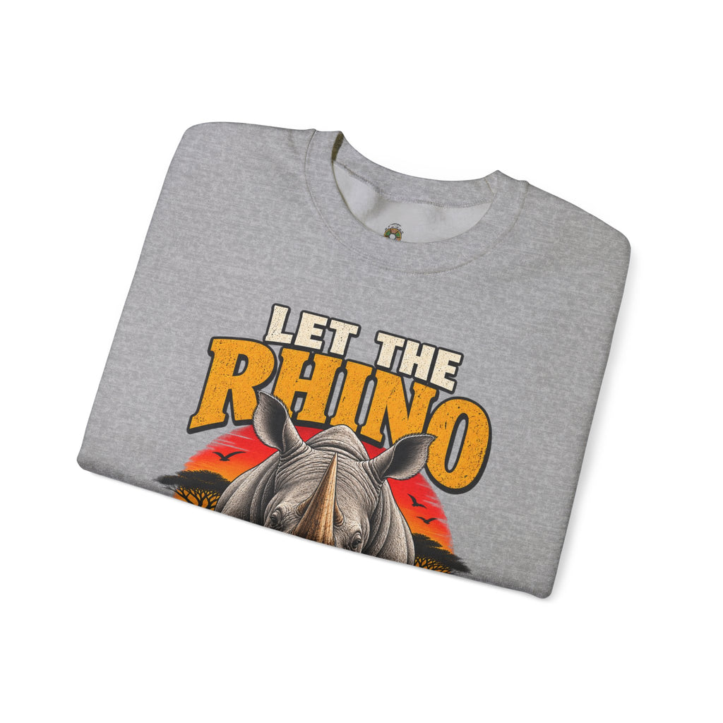 Let the Rhino Be Horny – Unisex Heavy Blend Crewneck Sweatshirt