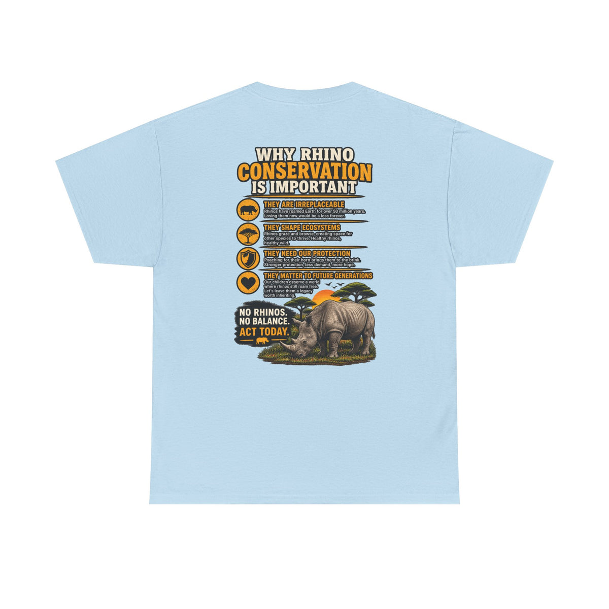 Let the Rhino Be Horny – Unisex Heavy Cotton Tee