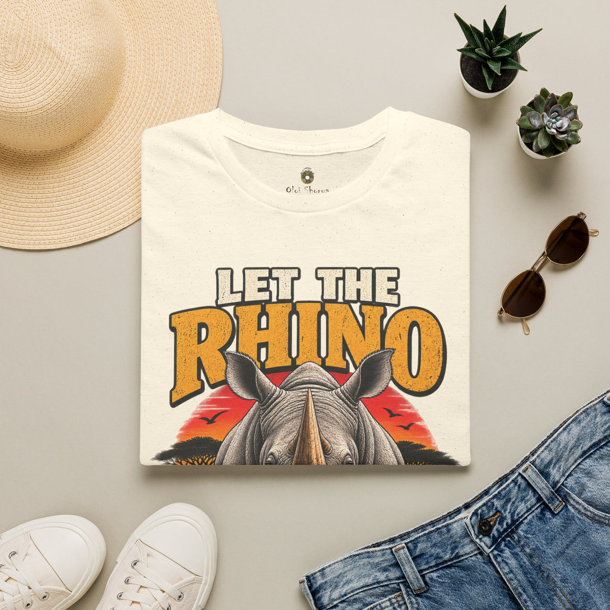 Let The Rhino Be Horny T-Shirt — Vintage Rhino Graphic Tee