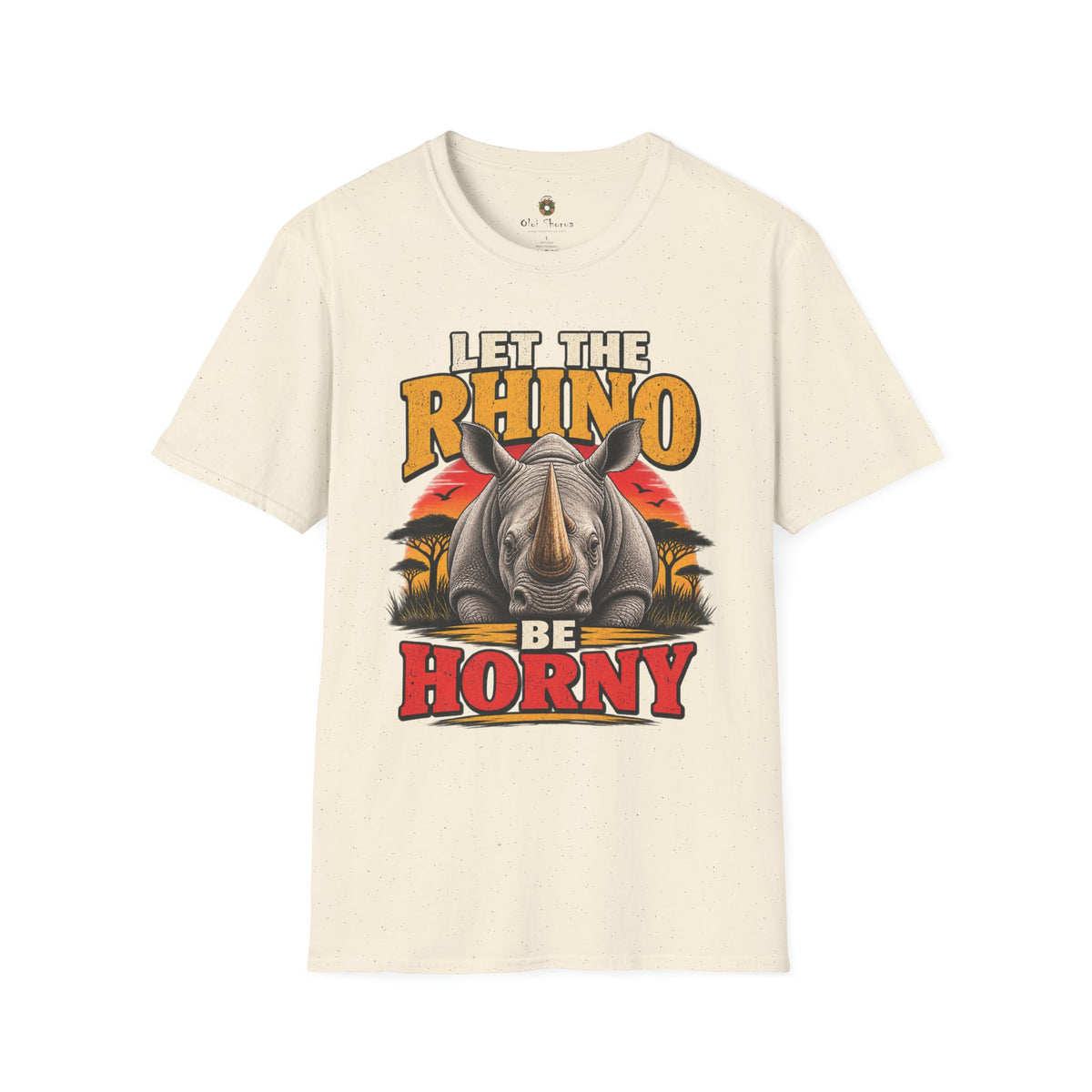 Let The Rhino Be Horny T-Shirt — Vintage Rhino Graphic Tee