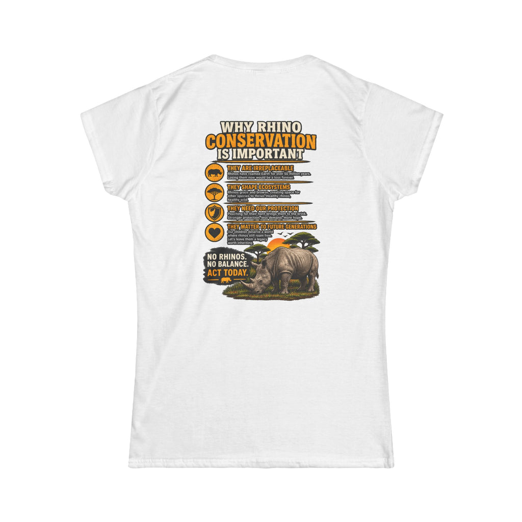 Let the Rhino Be Horny – Women's Softstyle Tee