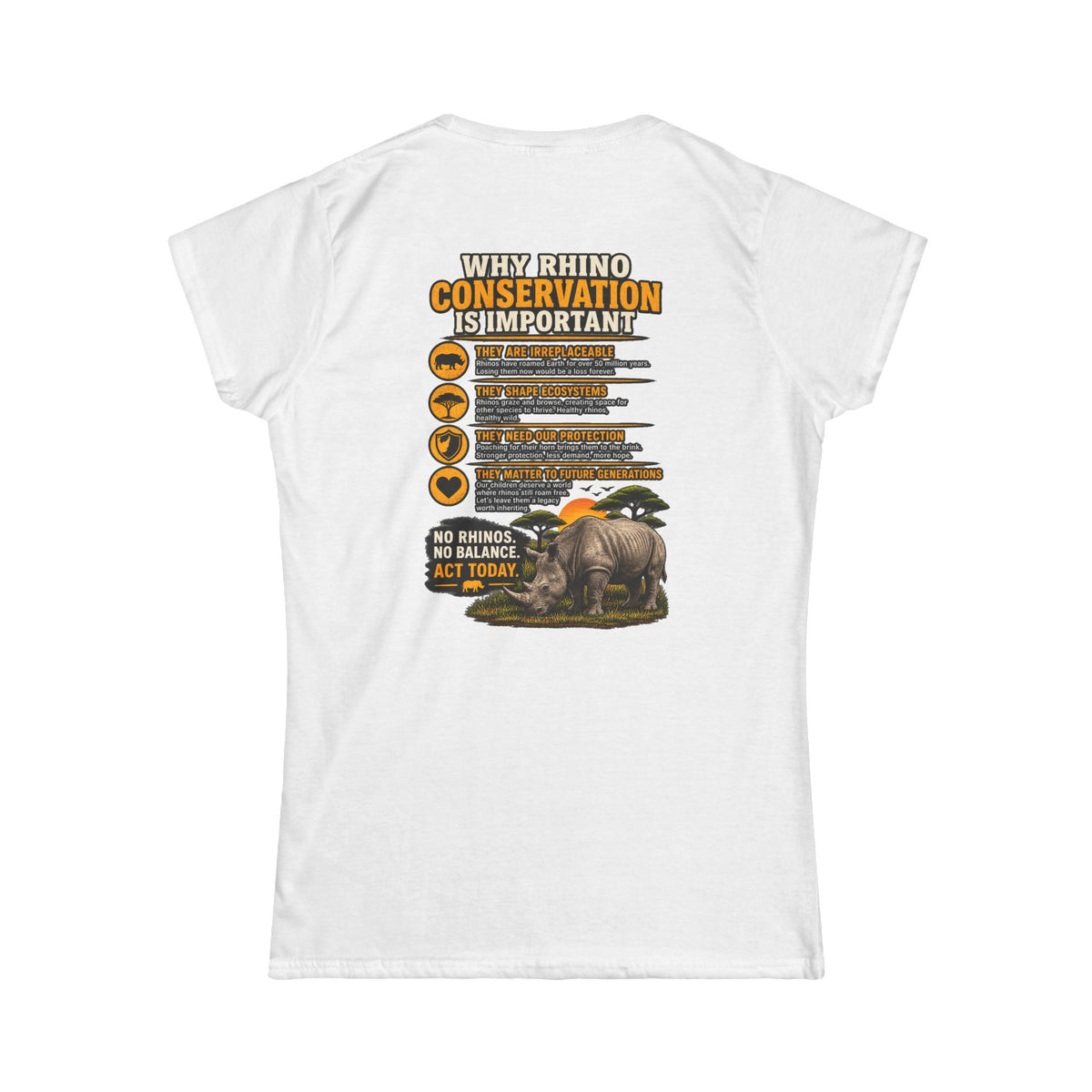 Let the Rhino Be Horny – Women's Softstyle Tee
