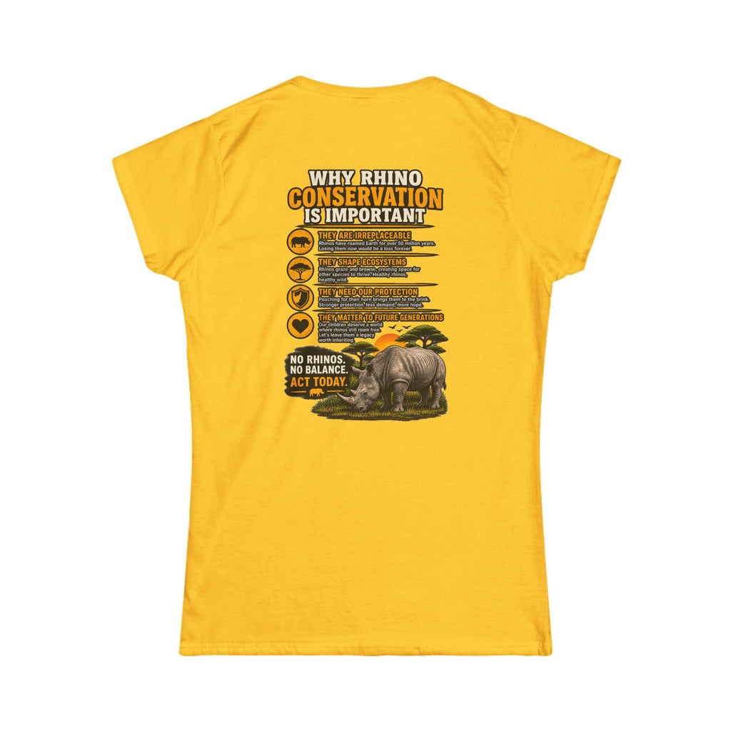 Let the Rhino Be Horny – Women's Softstyle Tee