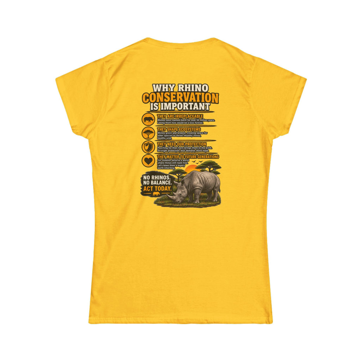 Let the Rhino Be Horny – Women's Softstyle Tee