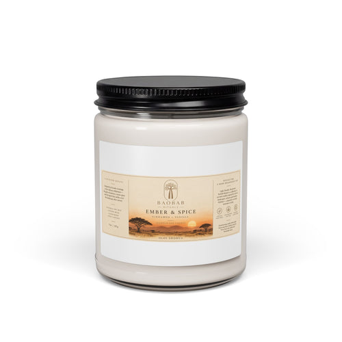 Baobab Rituals Ember & Spice Soy Candle – Cinnamon Vanilla