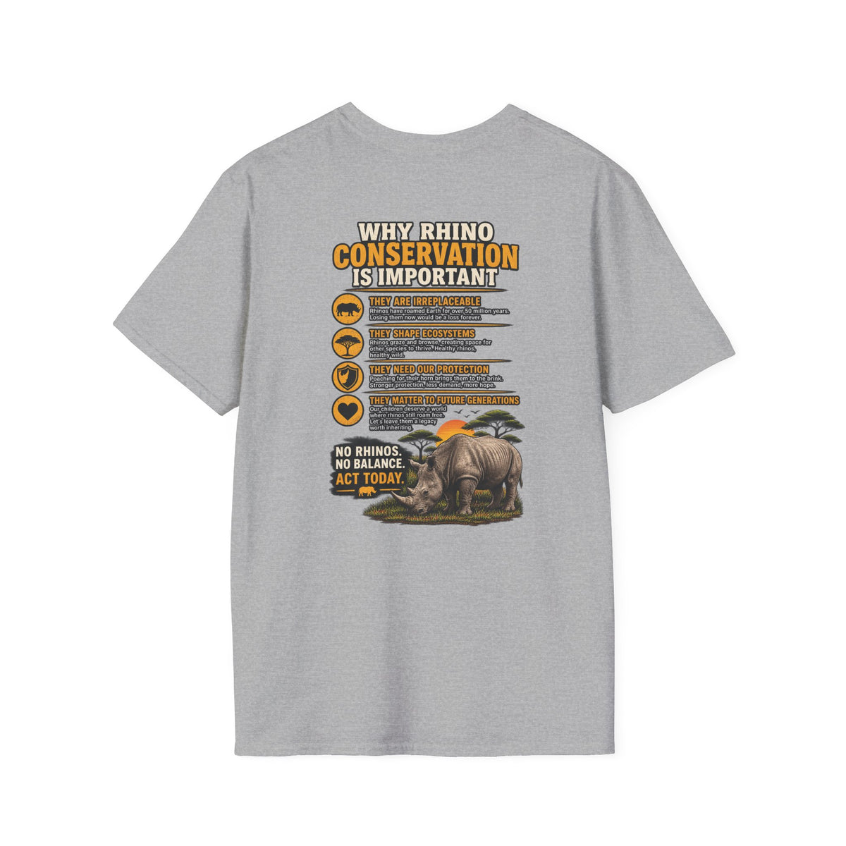 Let The Rhino Be Horny T-Shirt — Vintage Rhino Graphic Tee