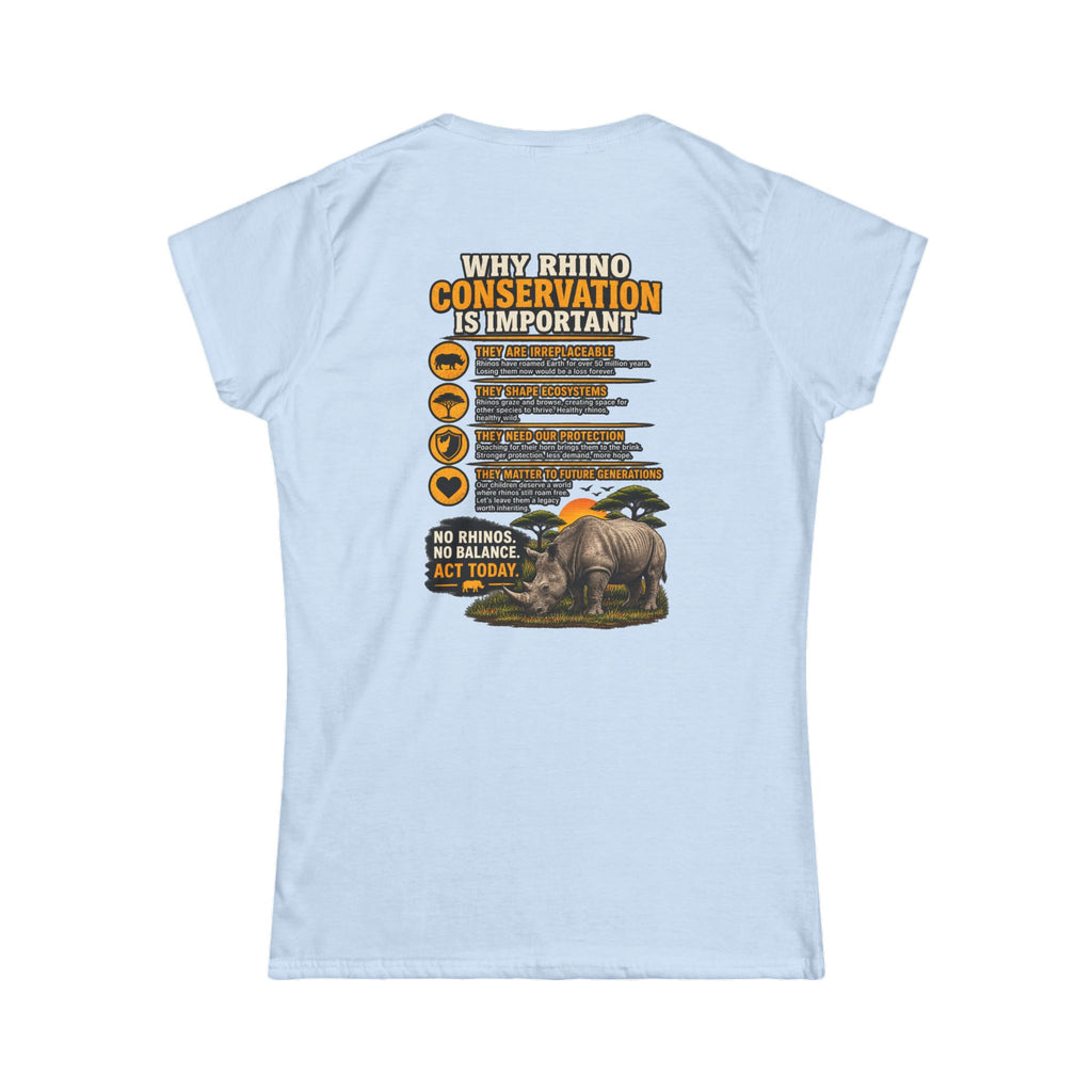 Let the Rhino Be Horny – Women's Softstyle Tee