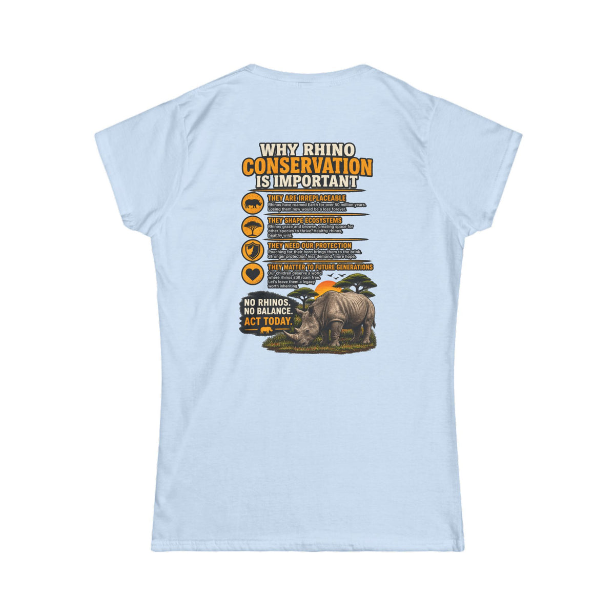Let the Rhino Be Horny – Women's Softstyle Tee
