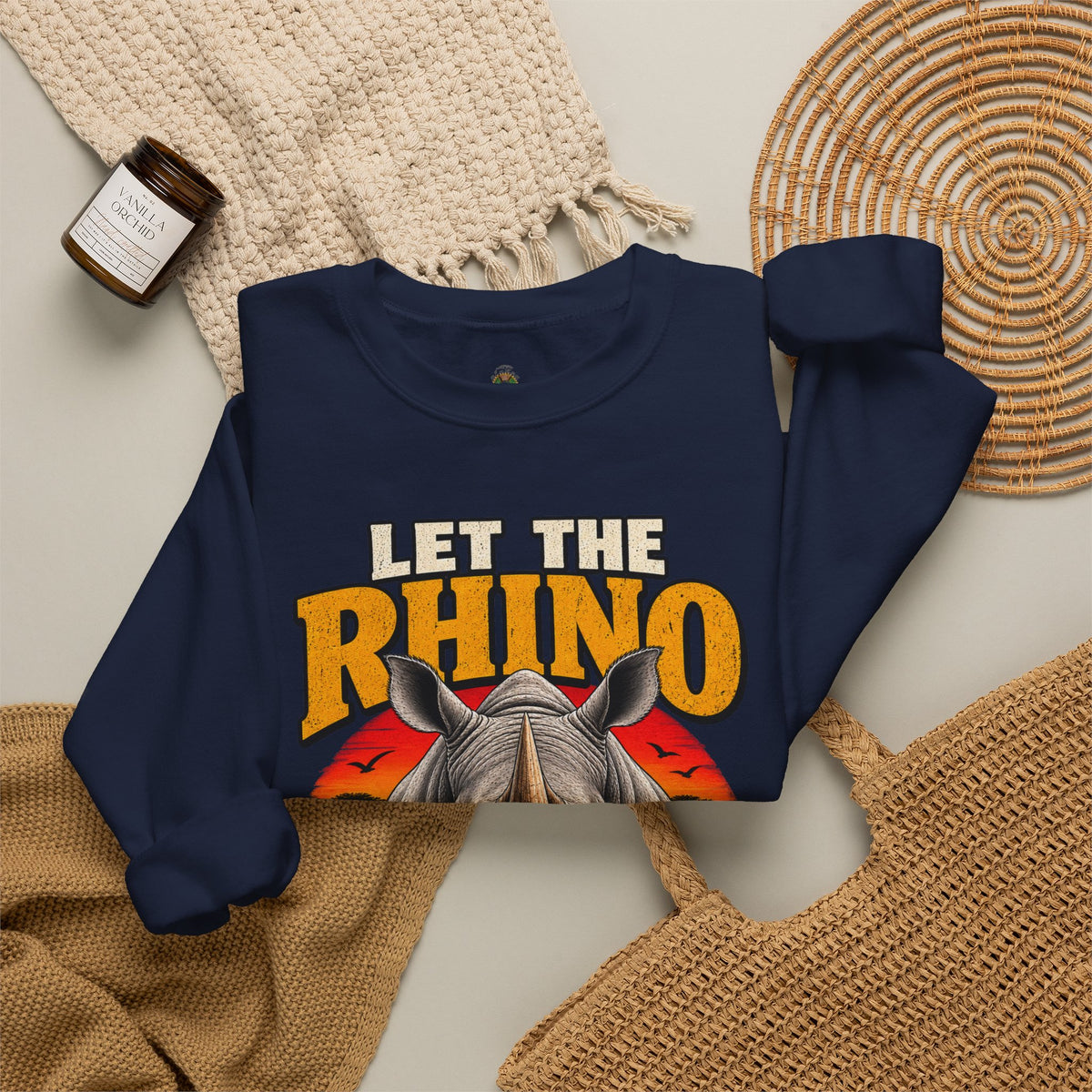 Let the Rhino Be Horny – Unisex Heavy Blend Crewneck Sweatshirt