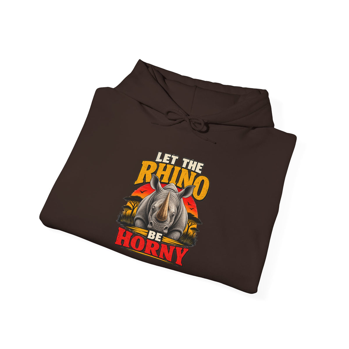Let the Rhino Be Horny – Unisex Heavy Blend Hoodie