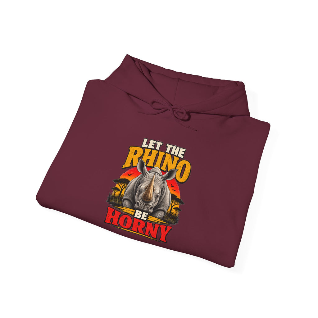 Let the Rhino Be Horny – Unisex Heavy Blend Hoodie