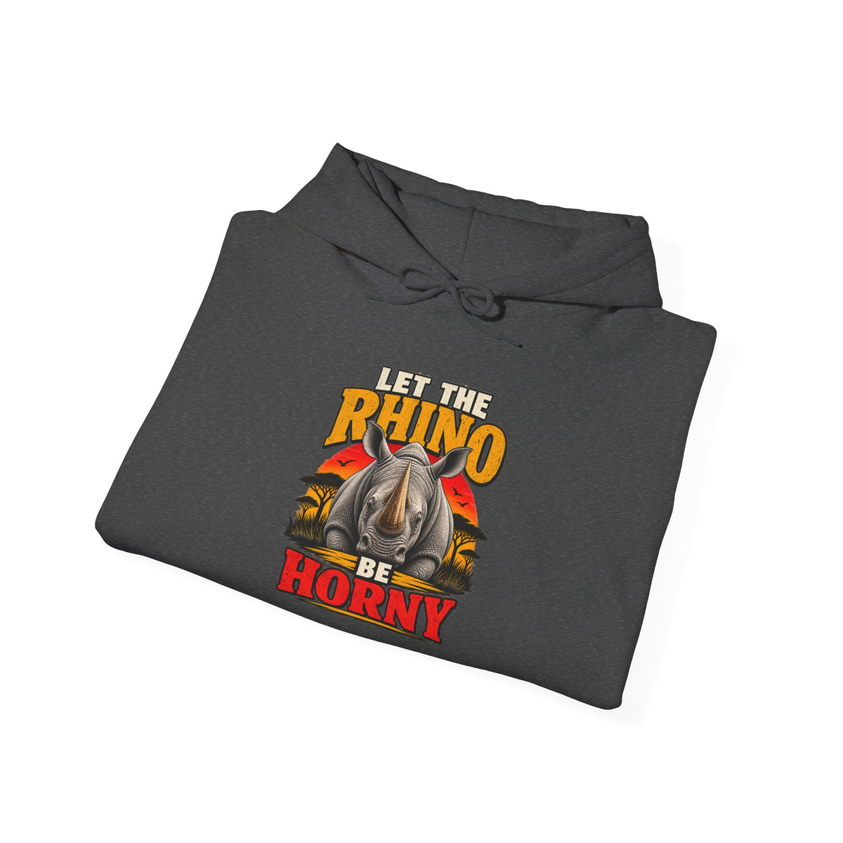Let the Rhino Be Horny – Unisex Heavy Blend Hoodie