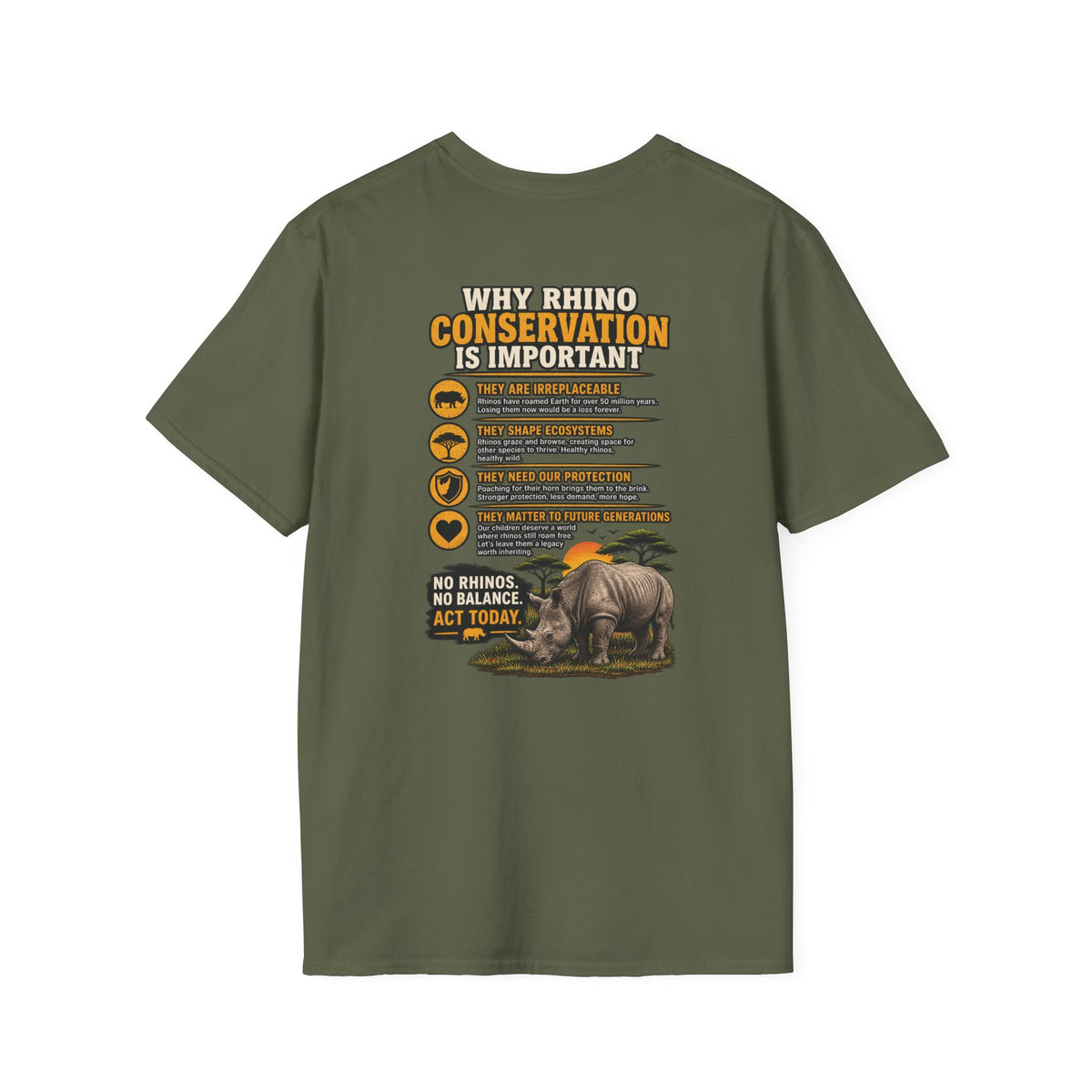 Let The Rhino Be Horny T-Shirt — Vintage Rhino Graphic Tee