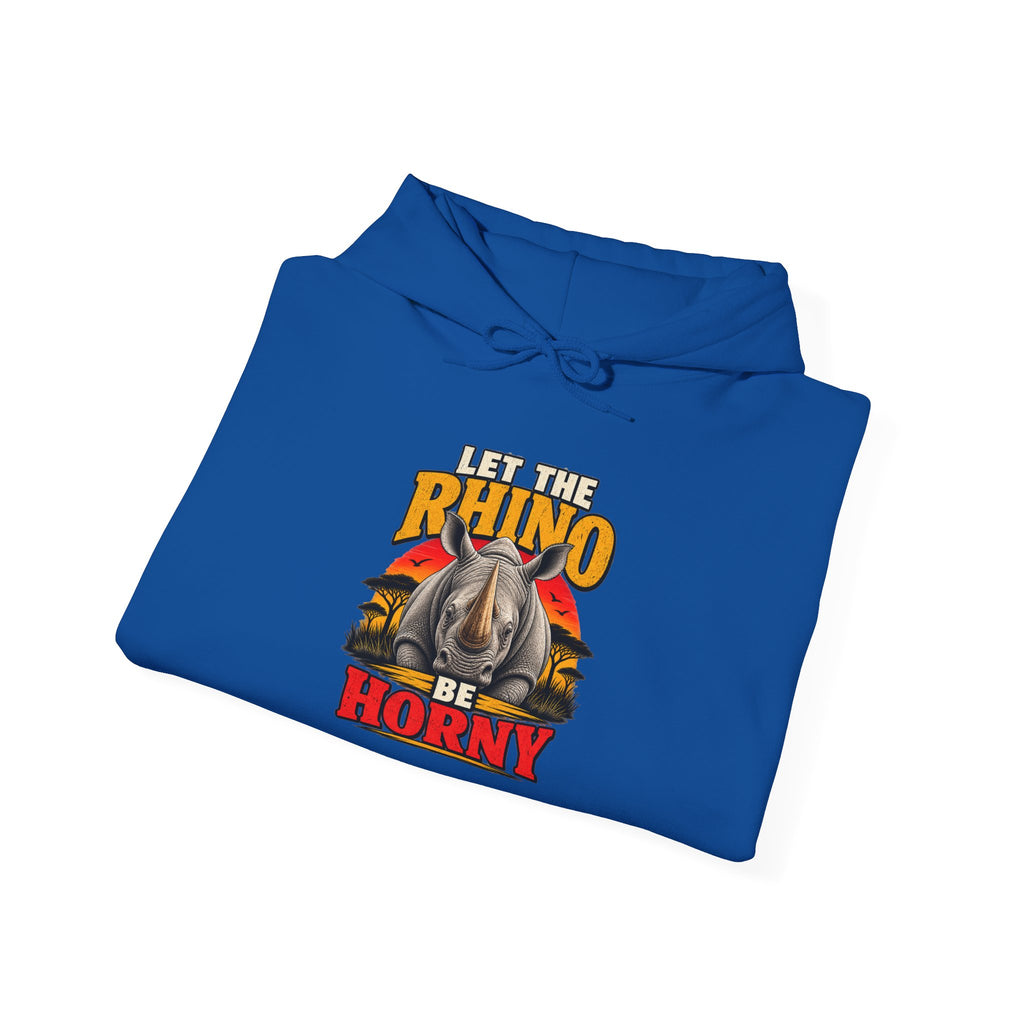 Let the Rhino Be Horny – Unisex Heavy Blend Hoodie