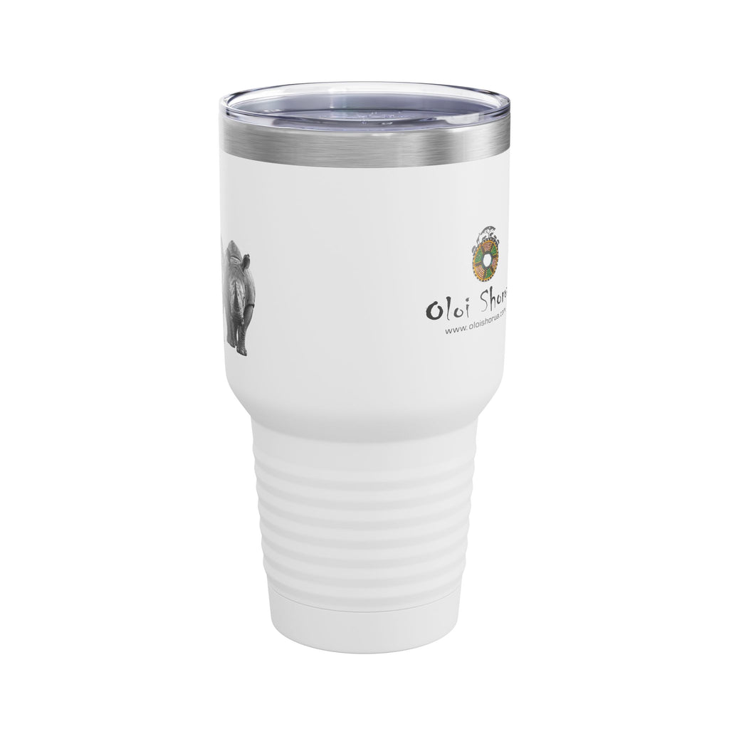 Wildlife Herd 30oz Tundra Tumbler — Elephant & Buffalo Stainless Travel Mug