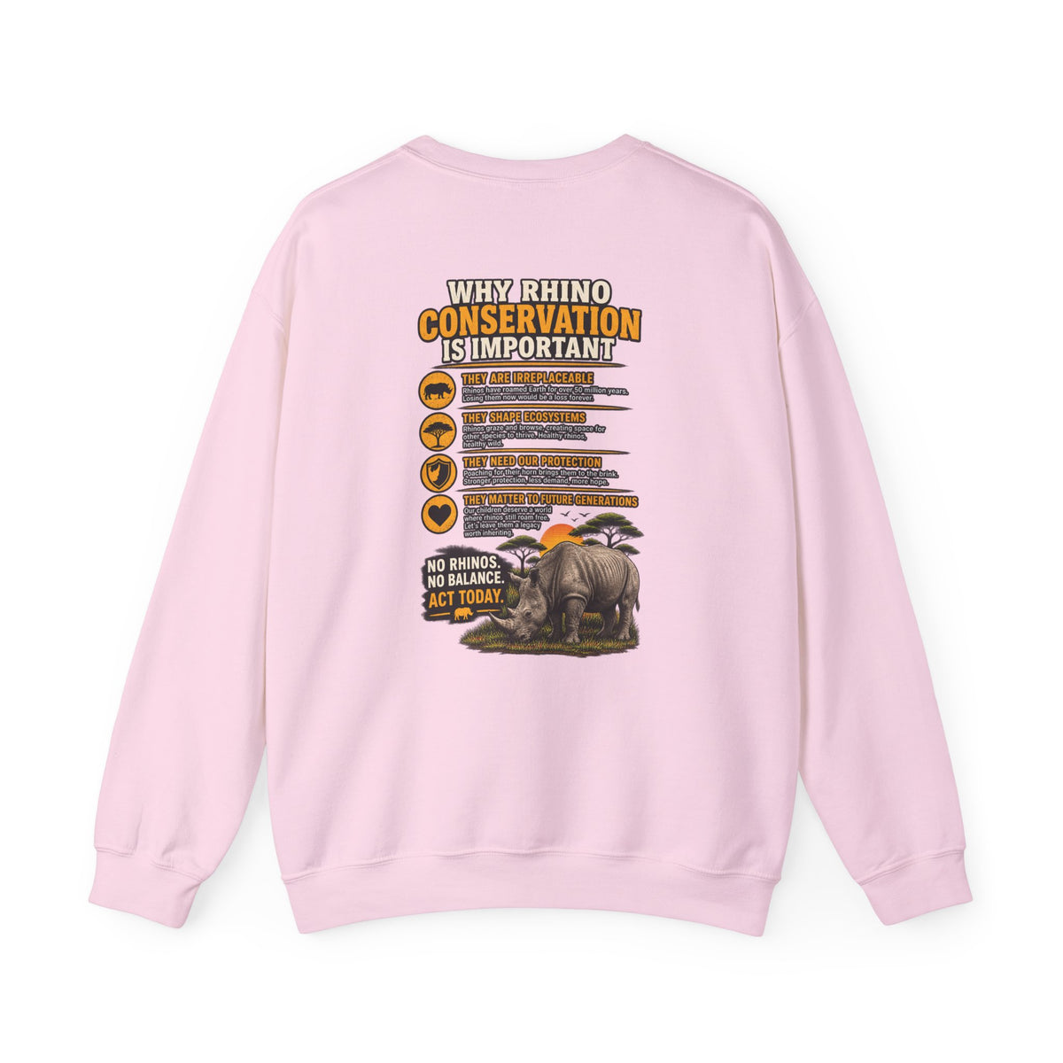 Let the Rhino Be Horny – Unisex Heavy Blend Crewneck Sweatshirt