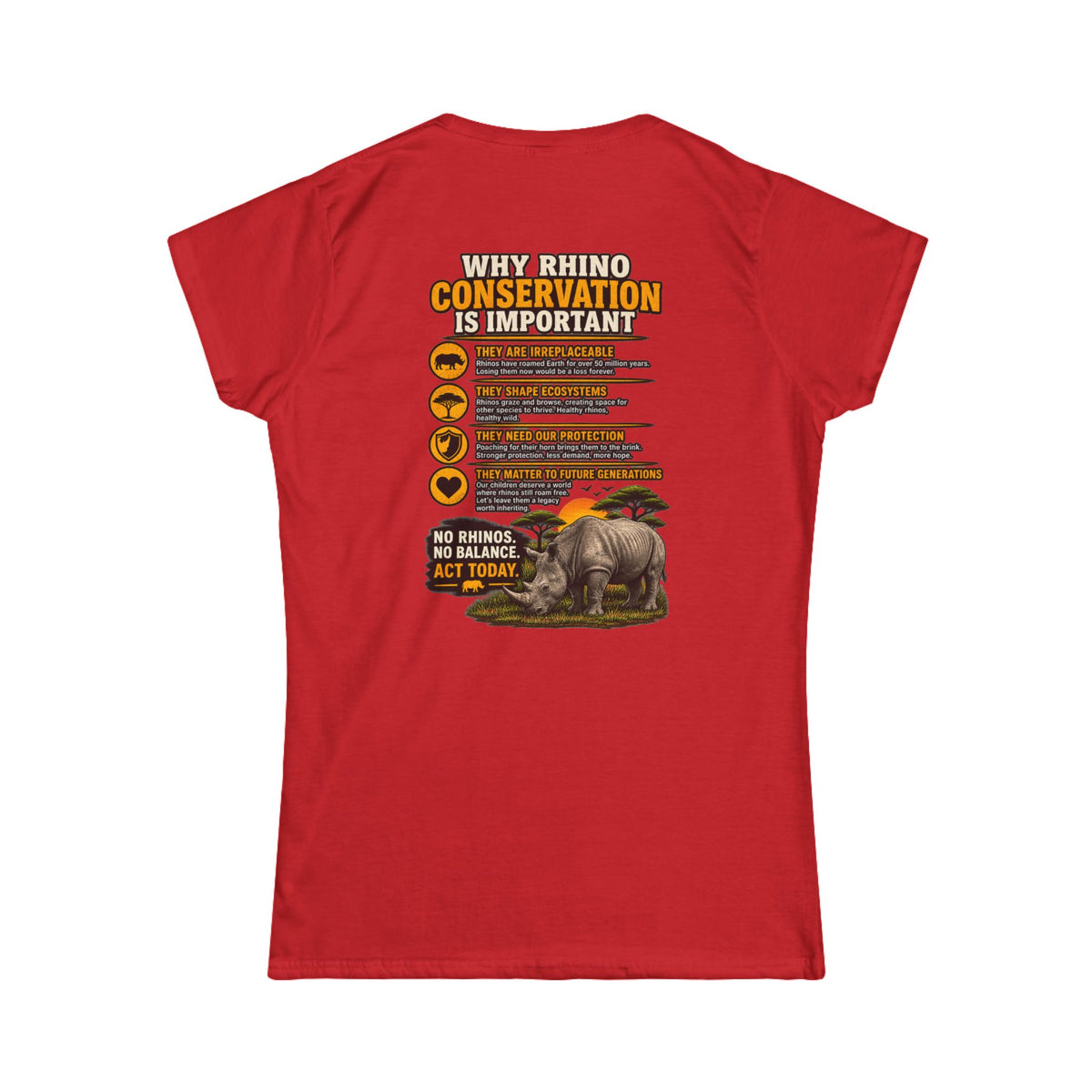 Let the Rhino Be Horny – Women's Softstyle Tee
