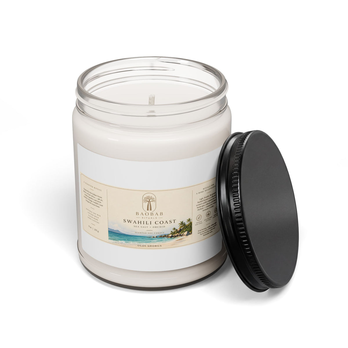 Baobab Rituals Swahili Coast Soy Candle – Sea Salt + Orchid