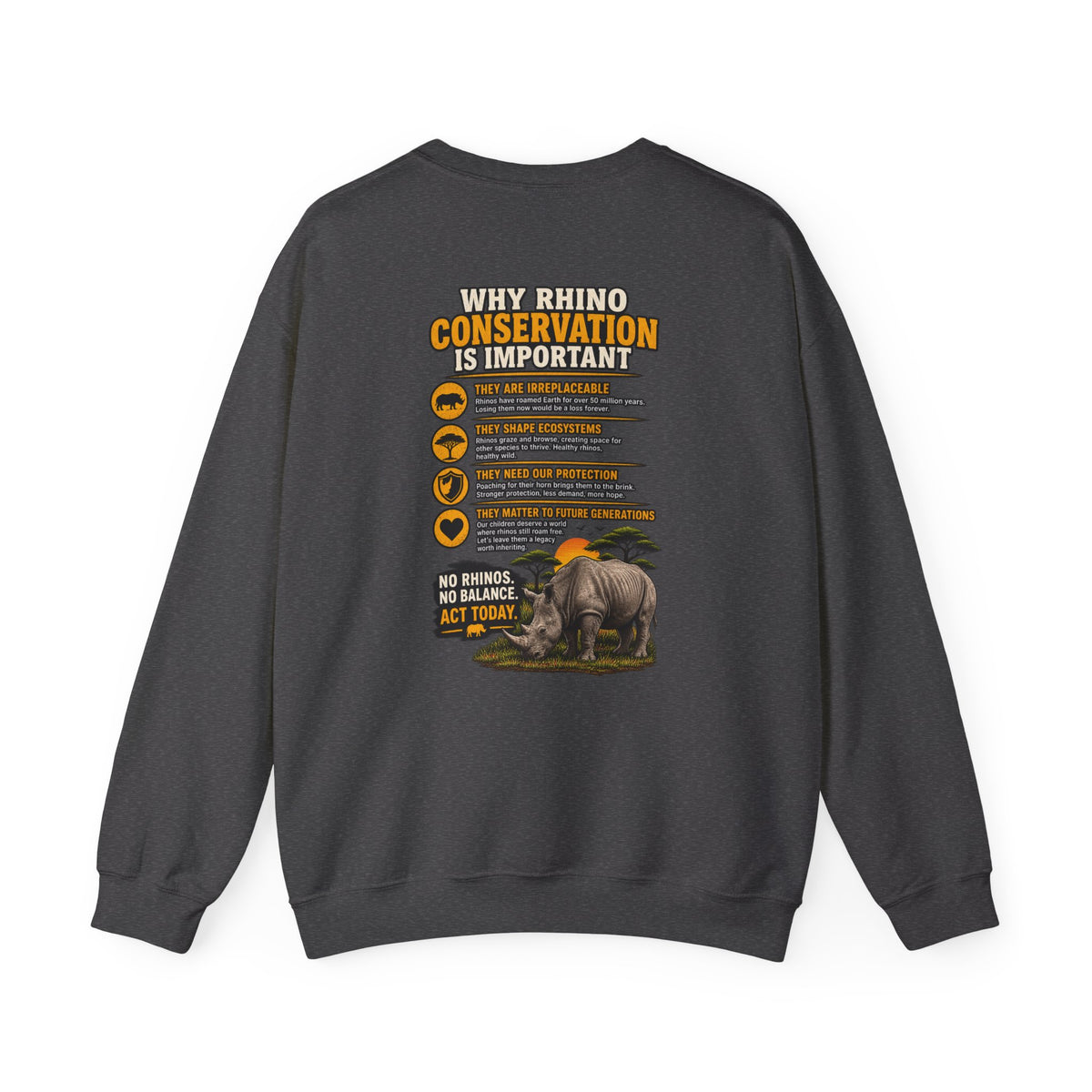 Let the Rhino Be Horny – Unisex Heavy Blend Crewneck Sweatshirt