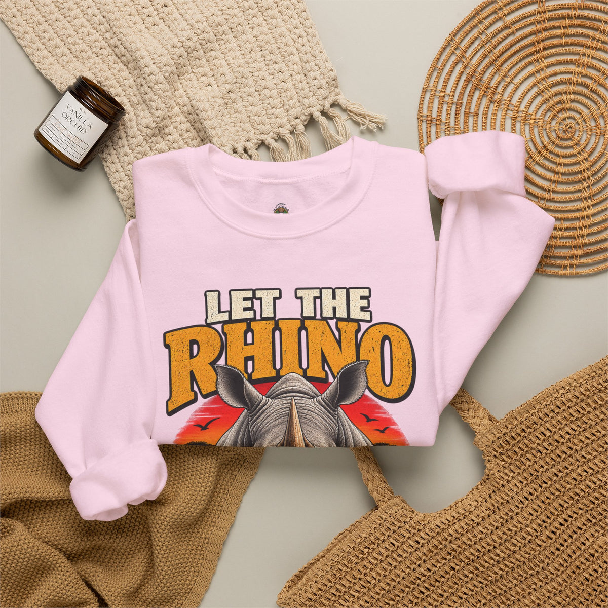 Let the Rhino Be Horny – Unisex Heavy Blend Crewneck Sweatshirt