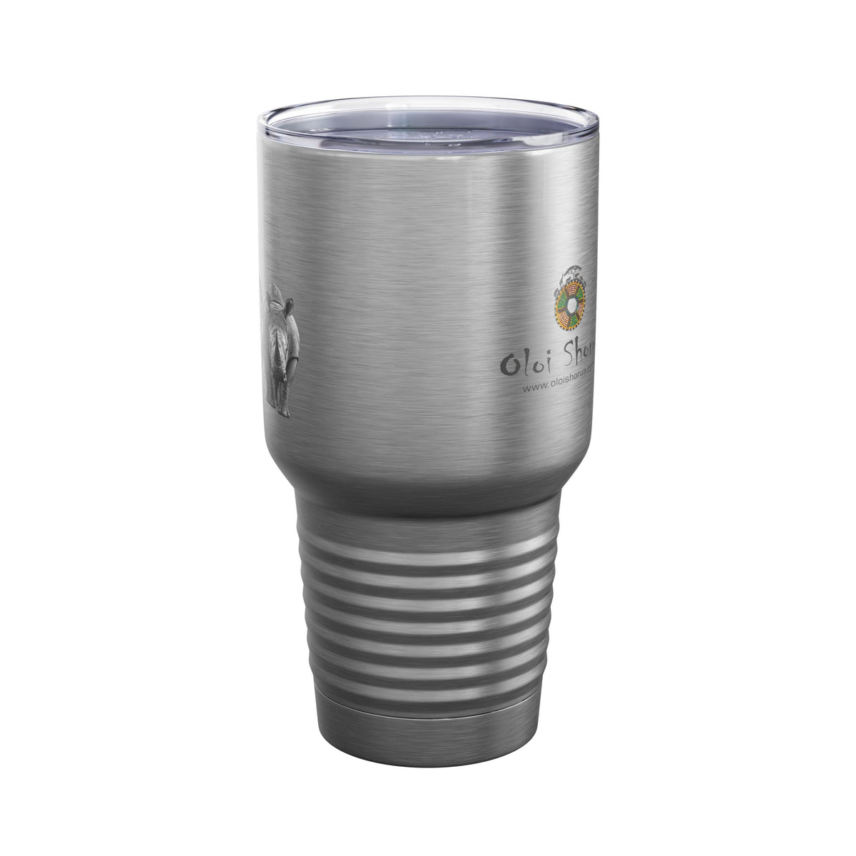 Wildlife Herd 30oz Tundra Tumbler — Elephant & Buffalo Stainless Travel Mug