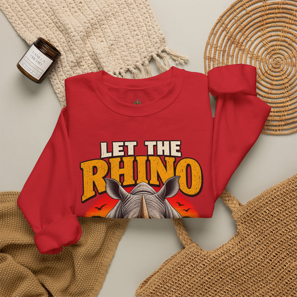 Let the Rhino Be Horny – Unisex Heavy Blend Crewneck Sweatshirt