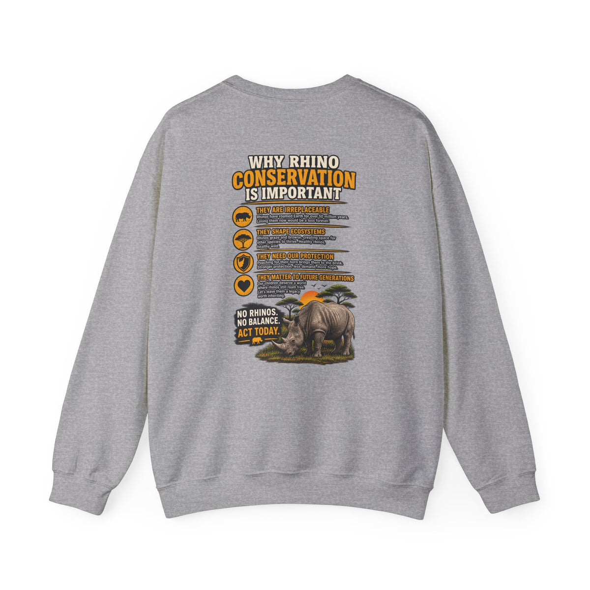 Let the Rhino Be Horny – Unisex Heavy Blend Crewneck Sweatshirt