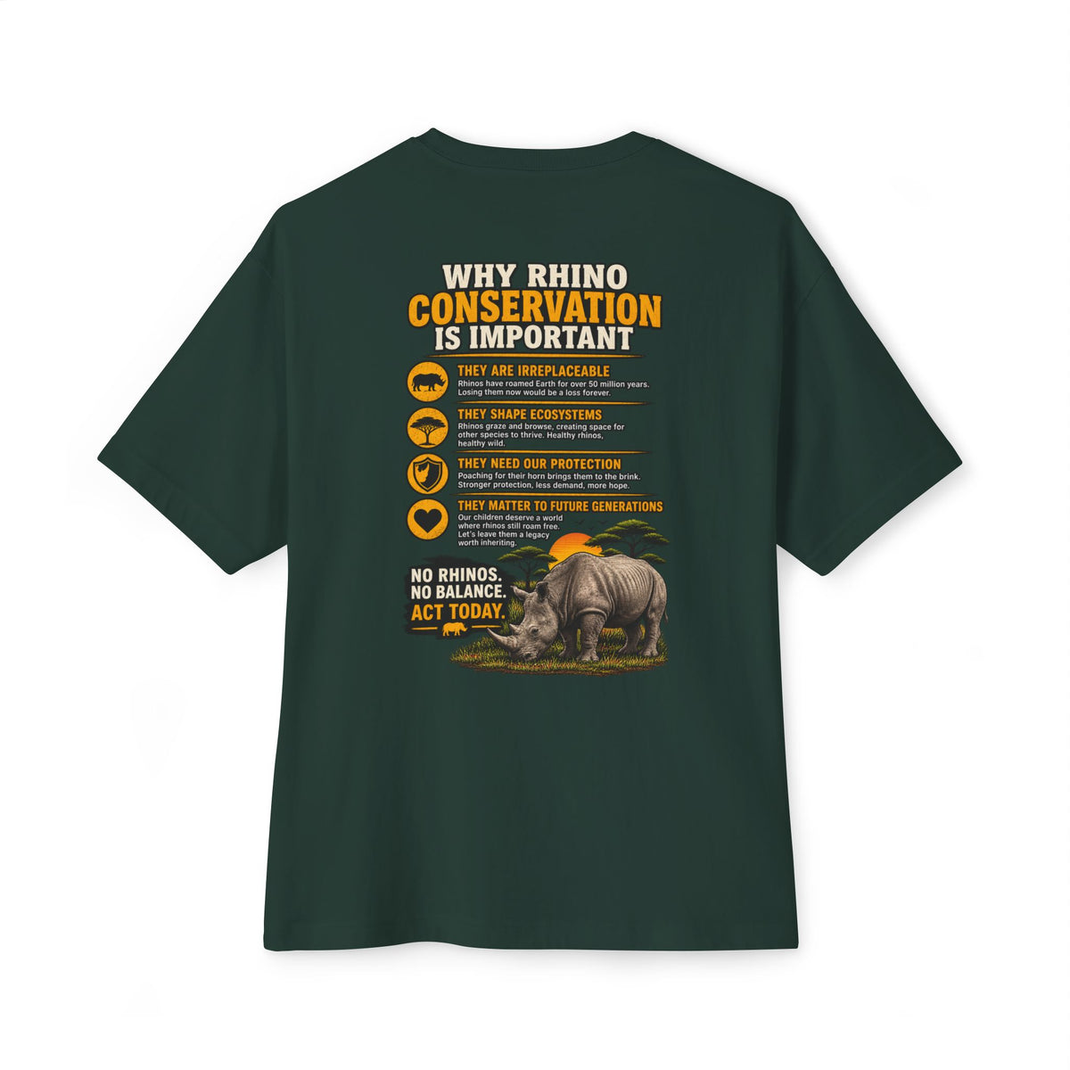 Let the Rhino Be Horny – Unisex Oversized Boxy Tee