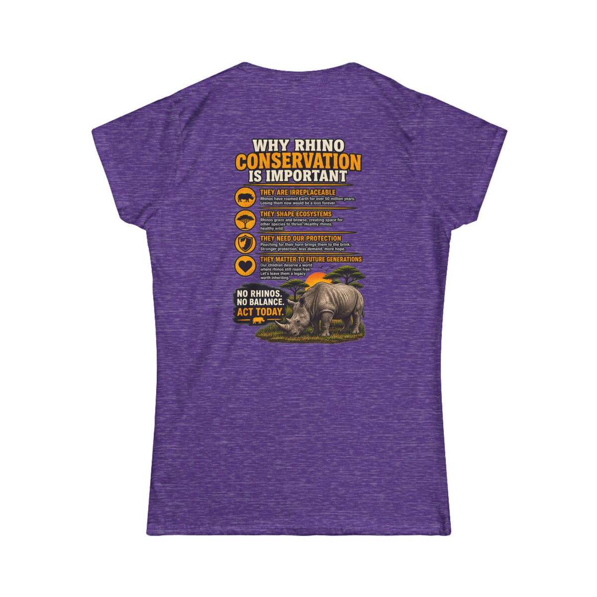 Let the Rhino Be Horny – Women's Softstyle Tee